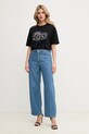 Silvian Heach tricou INAMIS GPP25431TS negru ZS25