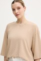 Mos Mosh T-shirt damski beżowy 168600