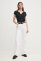 Mos Mosh t-shirt lniany 117440 czarny ZS25
