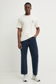 Solid tricou din bumbac ORVAL 21108505.114201 bej ZS25
