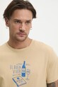 Solid tricou din bumbac ODELL bej 21108509.160920