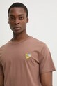 Solid tricou din bumbac OWENS maro 21108510.181314