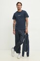 Solid t-shirt bawełniany OSBOURNE 21108511.194010 granatowy ZS25