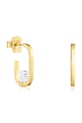 Pozlátené náušnice Tous striebro zlatá 1004559200