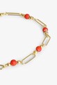 ANIA KRUK női aranyozott ezüst karkötő korall DUO SMIAN0775Z arany ZS26