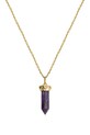 ANIA KRUK колие с висулка дамско месингово с аметист DUO злато MMRNN2249Z