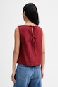 Odzież Marc O'Polo top damski lniany 5000014058 bordowy