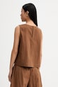 Oblečení Marc O'Polo halenka dámská se lnem 5000009826 hnědá