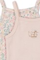 Момиче Fanga Fontana боди за бебе от памук FIO 2 PACK STRAP BODY OCS 2 броя FA100065 розов