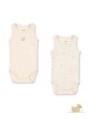 Fanga Fontana боди за бебе от памук FIO 2 PACK SL BODY OCS 2 броя бежов FA100063