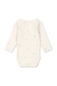 Fanga Fontana боди за бебе от памук BELLO DUE LS BODY OCS FA100082 бежов ZS26