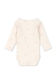 Fanga Fontana боди за бебе от памук BELLO DUE LS BODY OCS FA100082 розов ZS26