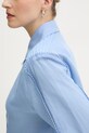 Silvian Heach koszula z dodatkiem lnu FARIN GPP26261CA niebieski