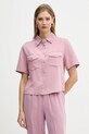 Silvian Heach koszula AMARA klasyczny różowy GPP26089CA