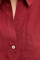 Marc O'Polo košile dámská lněná 5000014059 burgundské