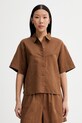 Marc O'Polo safari košile dámská se lnem hnědá 5000009839