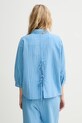 Odzież Marc O'Polo koszula damska z lnem 5000011095 niebieski
