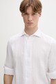 Marc O'Polo πουκάμισο ανδρικό λινό λευκό 5000013949