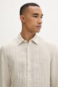 Marc O'Polo koszula męska lniana beżowy 5000013950