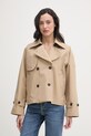 Save The Duck krótki trencz damski GARBO beżowy D32665W.GRIN22
