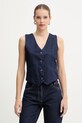 Silvian Heach kamizelka jeansowa KALANE tkanina granatowy GPP26010GT