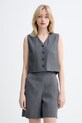 Marc O'Polo Γιλέκο γυναικείο με λινό γκρί 5000014052