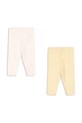 Fanga Fontana legginsy dziecięce PERLA 2 PACK PANTS OCS FA100083 żółty ZS26