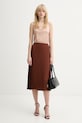 Silvian Heach spódnica MIDIAM GPP26200LO brązowy ZS26