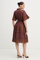 Odzież Silvian Heach sukienka letnia FISIA GPP26296VE brązowy
