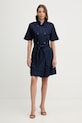 Silvian Heach sukienka jeansowa PYTE bawełna granatowy GPP26019VE