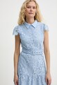 Silvian Heach sukienka koronkowa GELAO niebieski GPP26330VE