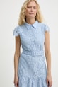 Silvian Heach čipkované šaty GELAO modrá GPP26330VE