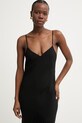 Silvian Heach sukienka bieliźniana z wiskozy RAMET czarny GPP26190VE