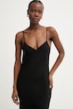 Silvian Heach sukienka bieliźniana z wiskozy RAMET czarny GPP26190VE
