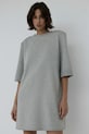Muuv. sukienka oversize bawełniana AYA szary suk.krot.posze.ram.AYA