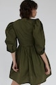 Odzież Muuv. sukienka rozkloszowana bawełniana KAWAI krot.suk.buf.rek.KAWAI zielony
