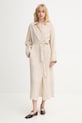 Marc O'Polo srajčna obleka lanena bež 5000014081