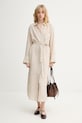 Marc O'Polo srajčna obleka lanena 5000014081 bež ZS26