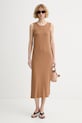 Marc O'Polo sukienka letnia z wiskozy 5000014132 brązowy ZS26