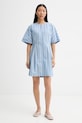Marc O'Polo šaty s rozšíreným strihom bavlnené modrá 5000010079