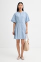 Marc O'Polo šaty s rozšíreným strihom bavlnené 5000010079 modrá ZS26