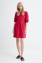 Marc O'Polo rozšířené šaty bavlněné 5000010260 červená ZS26