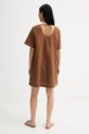 Odzież Marc O'Polo sukienka letnia z lnem 5000010265 brązowy