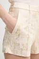 Silvian Heach szorty z dodatkiem lnu RABAD beżowy GPP26048SH