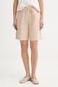 Marc O'Polo σορτς γυναικεία λινά μπεζ 5000014006