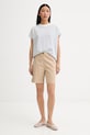 Marc O'Polo Szorty damskie bawełniane z elastanem 5000014024 beżowy ZS26