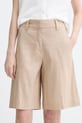 Marc O'Polo kratke hlače ženske z lanom bež 5000014045