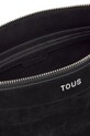 Akcesoria Tous torebka zamszowa Hombro Halfmoon 2002359051 czarny