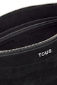 Akcesoria Tous torebka zamszowa Hombro Halfmoon 2002359051 czarny
