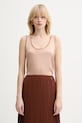 Silvian Heach top GOMOS regular beżowy GPP26071TO